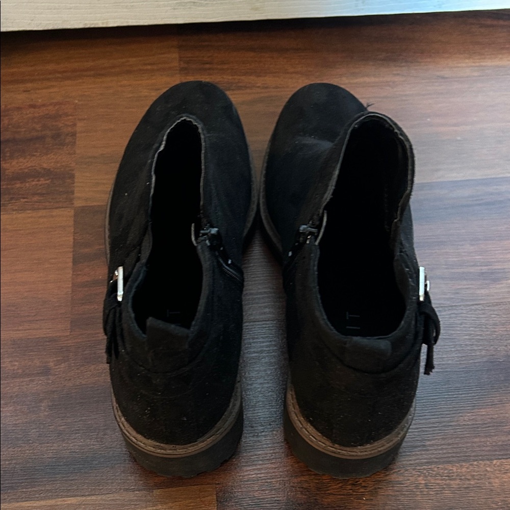 Esprit Black Ankle Boots with Buckle Detail - Picture 6 of 7